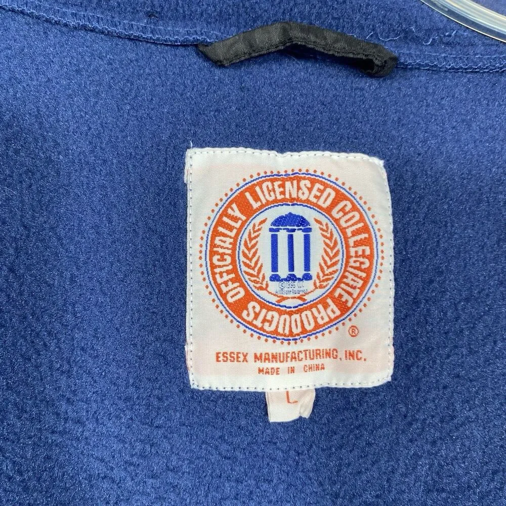 Vintage Essex 90s Michigan Wolverines Full Zip Fleece Jacket Elbow Pads Size L